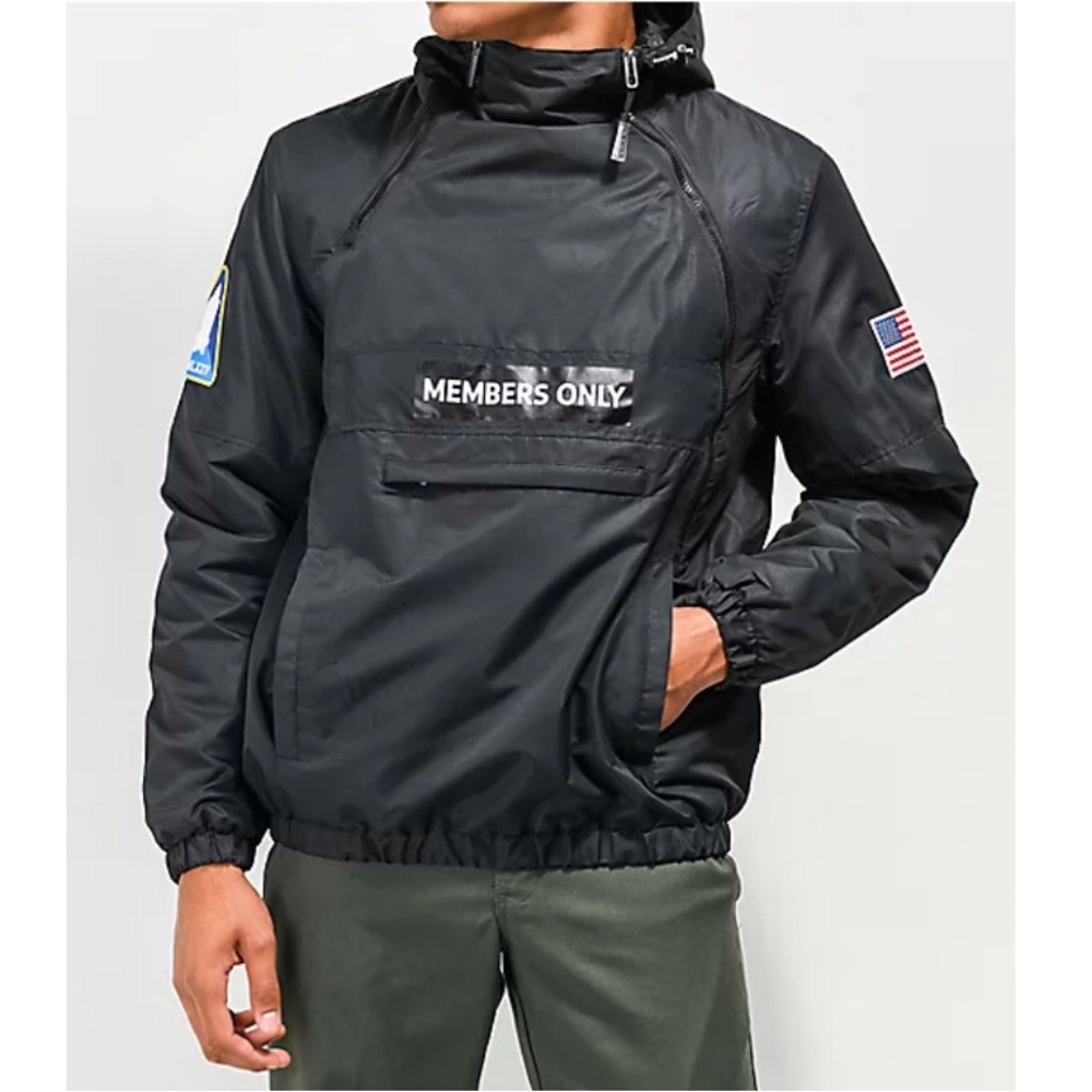 Members Only x NASA Black Anorak Jacket